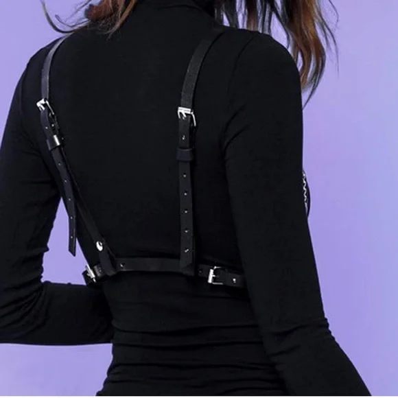 iHeartRaves Brown and Silver Harness - Picture 4 of 4